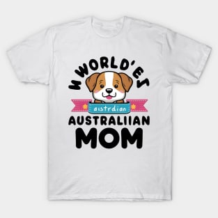 Mini Australian Shepherd Gifts World's Best Aussie Mom T-Shirt
